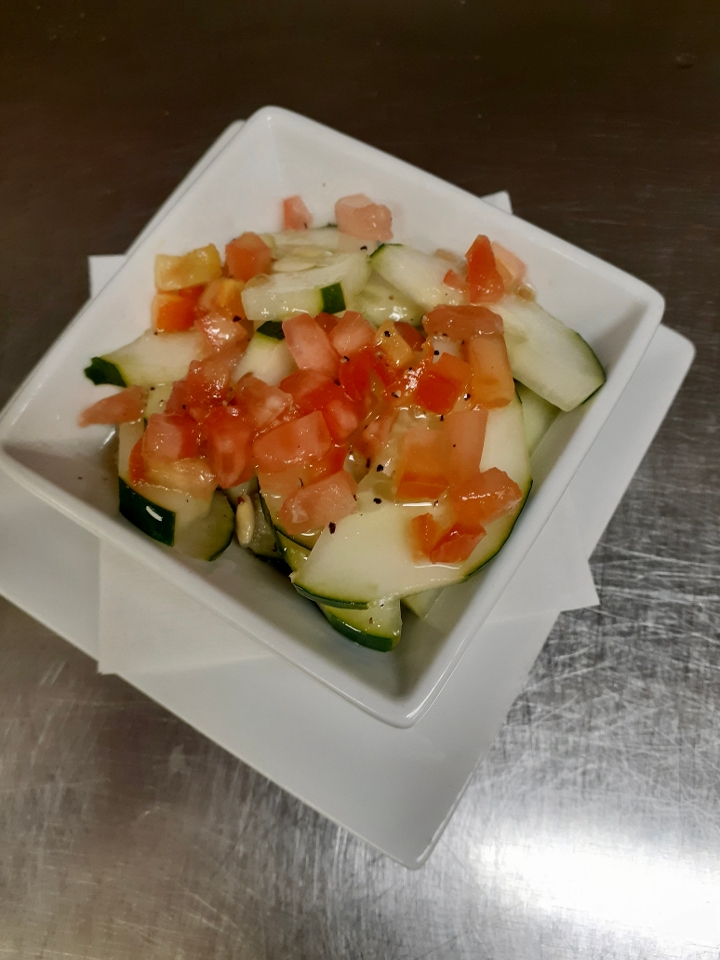 $ Side Cucumber and Tomato Salad.