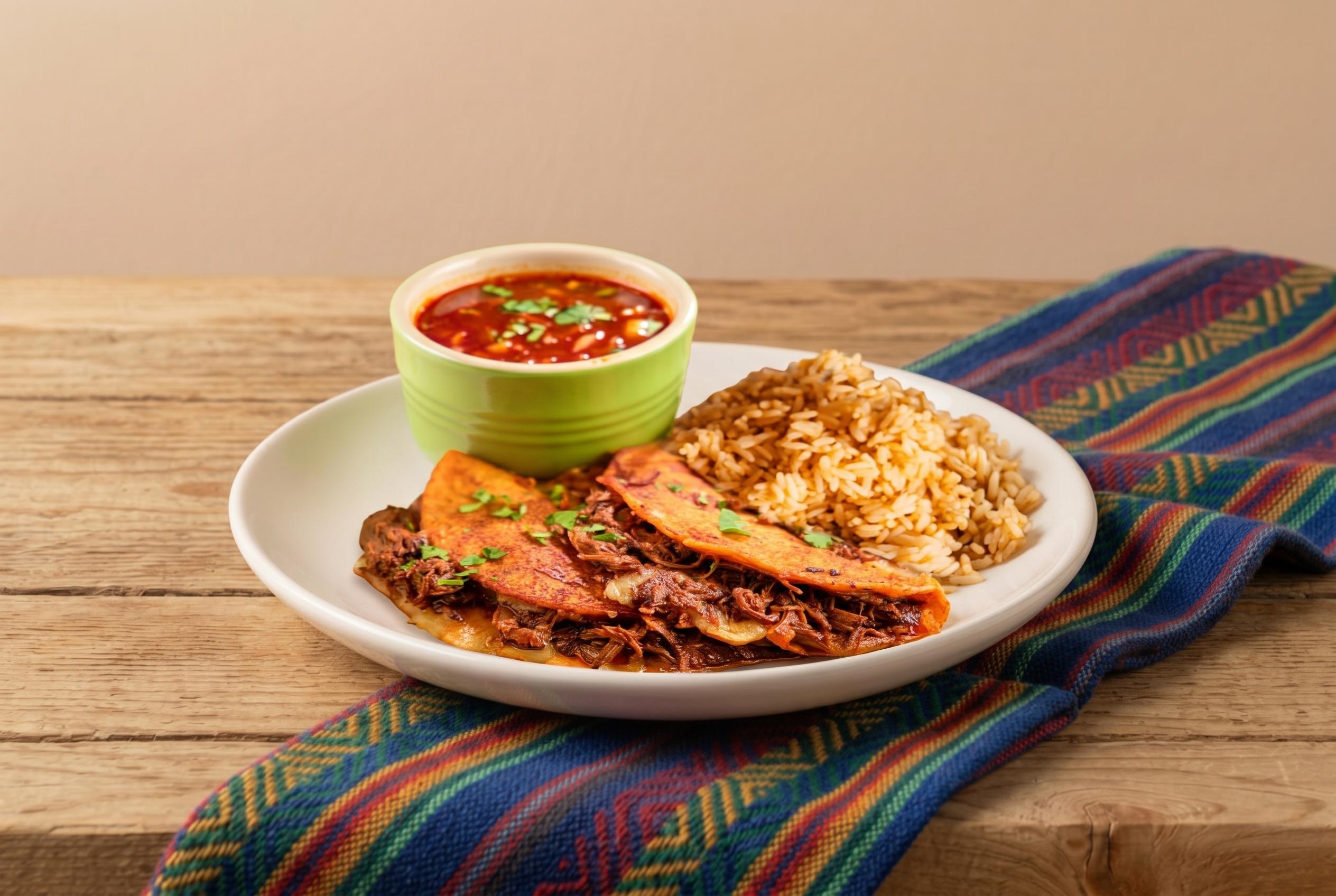 # 13 Lunch Birria Taco Platter.