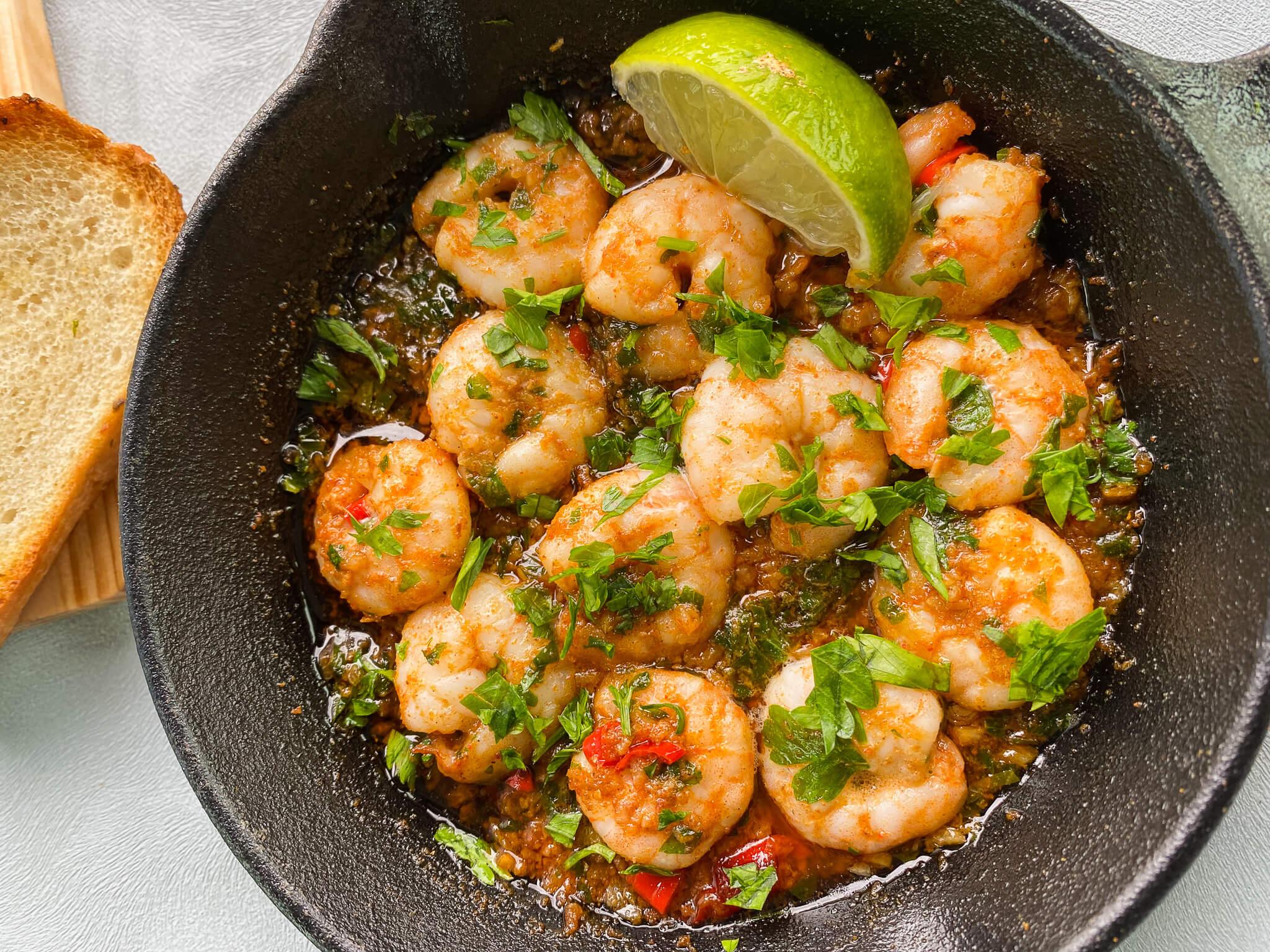 Chilli Garlic Prawns-6 Pieces.