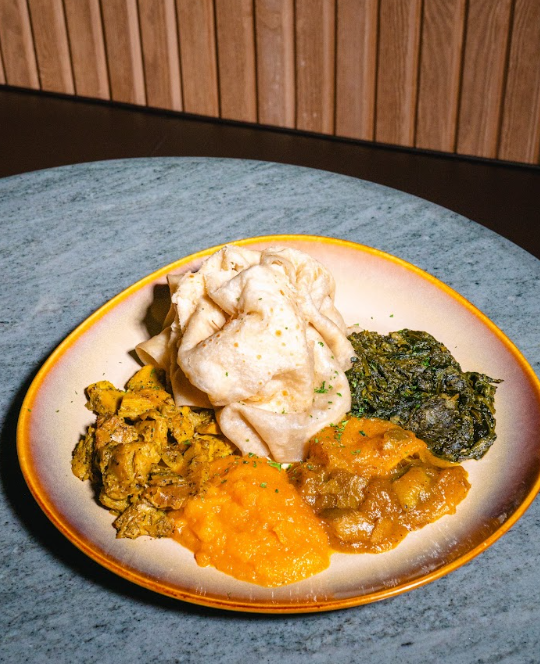 Buss Up Shut Roti Plate.