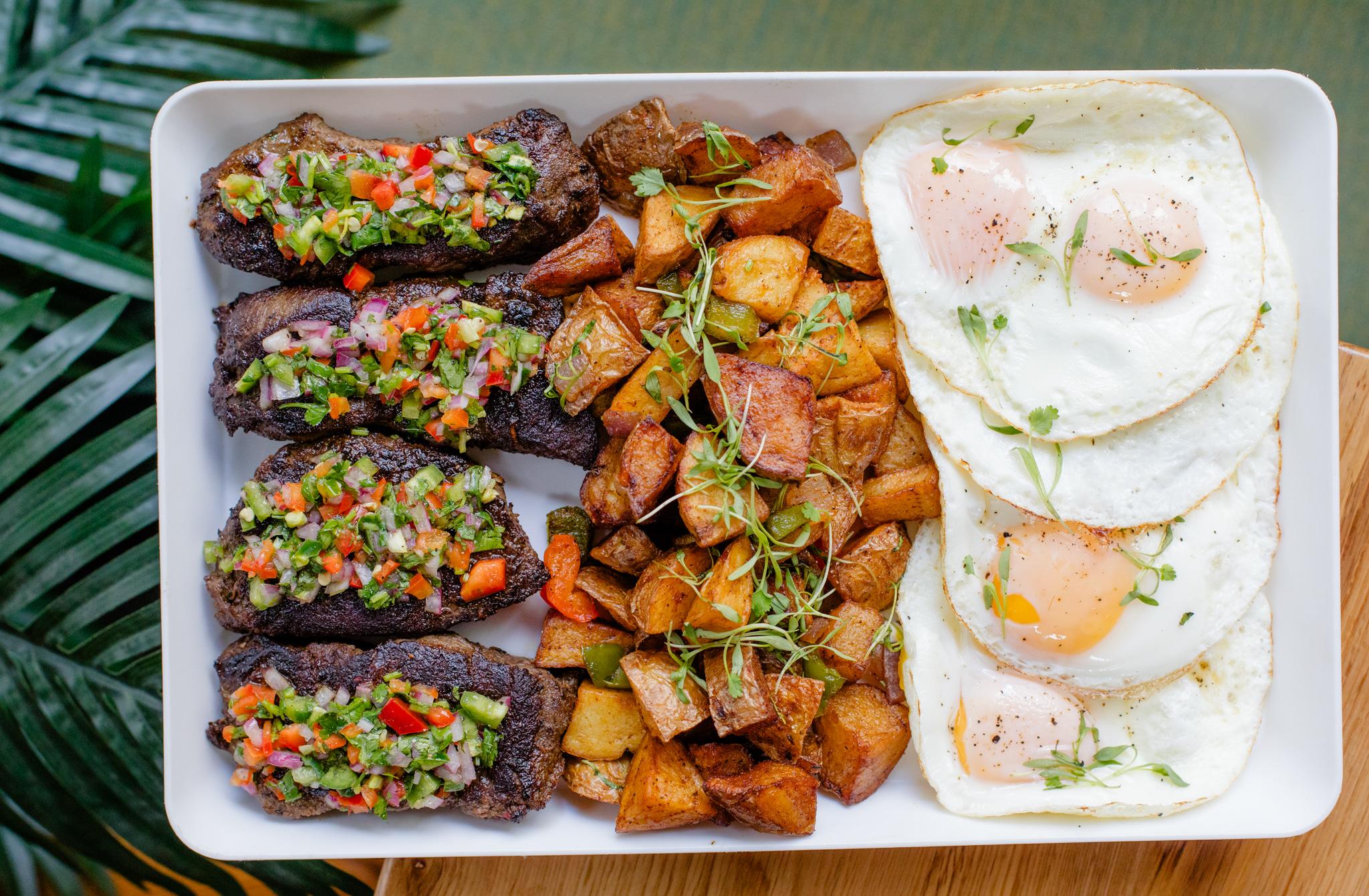 CATERING Steak & Eggs.