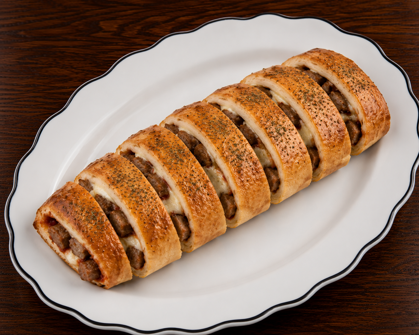 Sausage Parmigiana Roll.