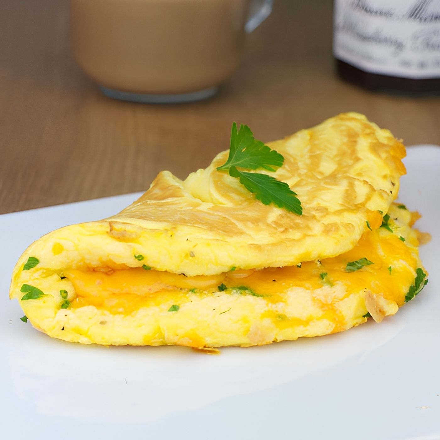 Cheese Omelette Breakfast.