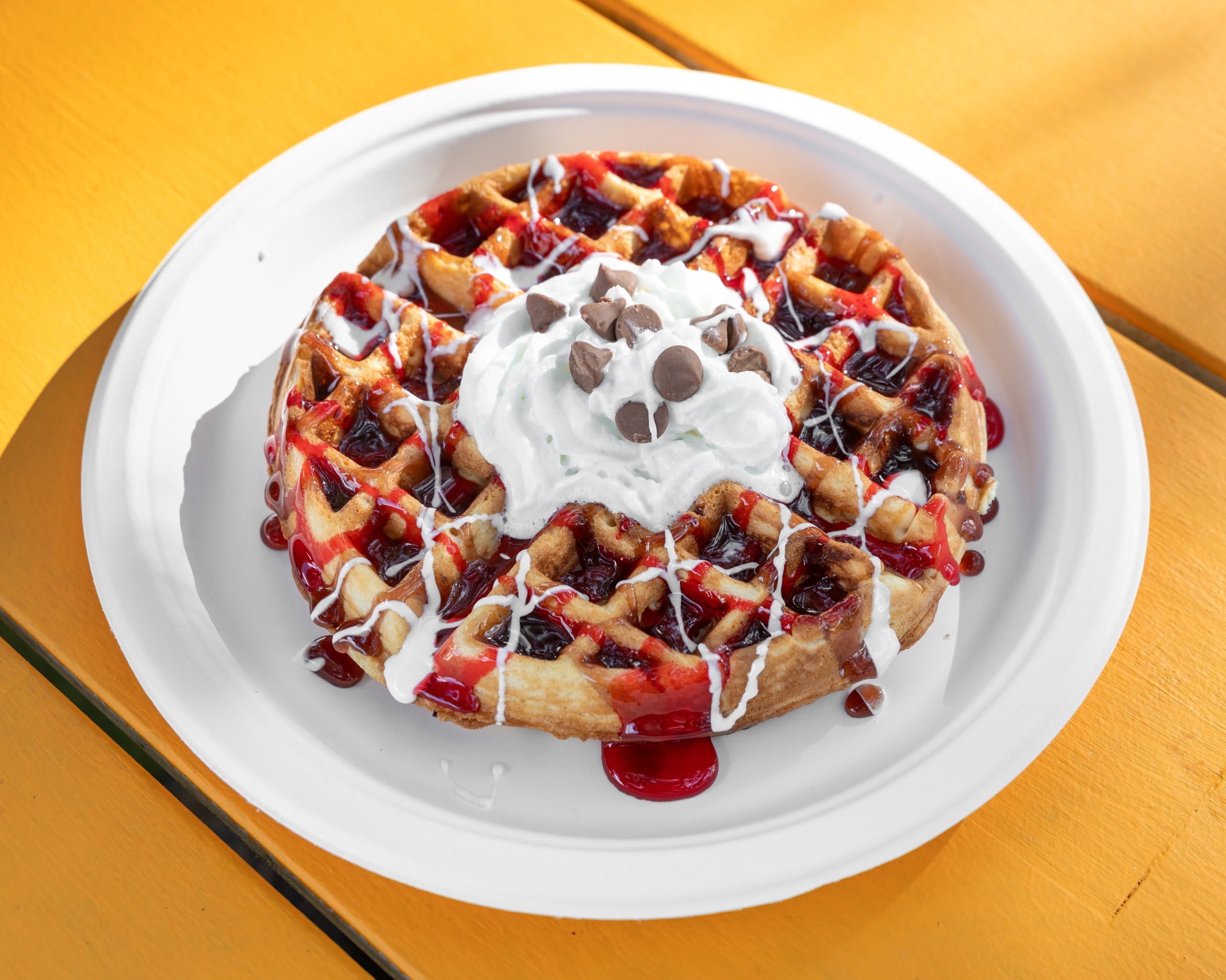 O - Cookies and Cream Crunch Waffle.