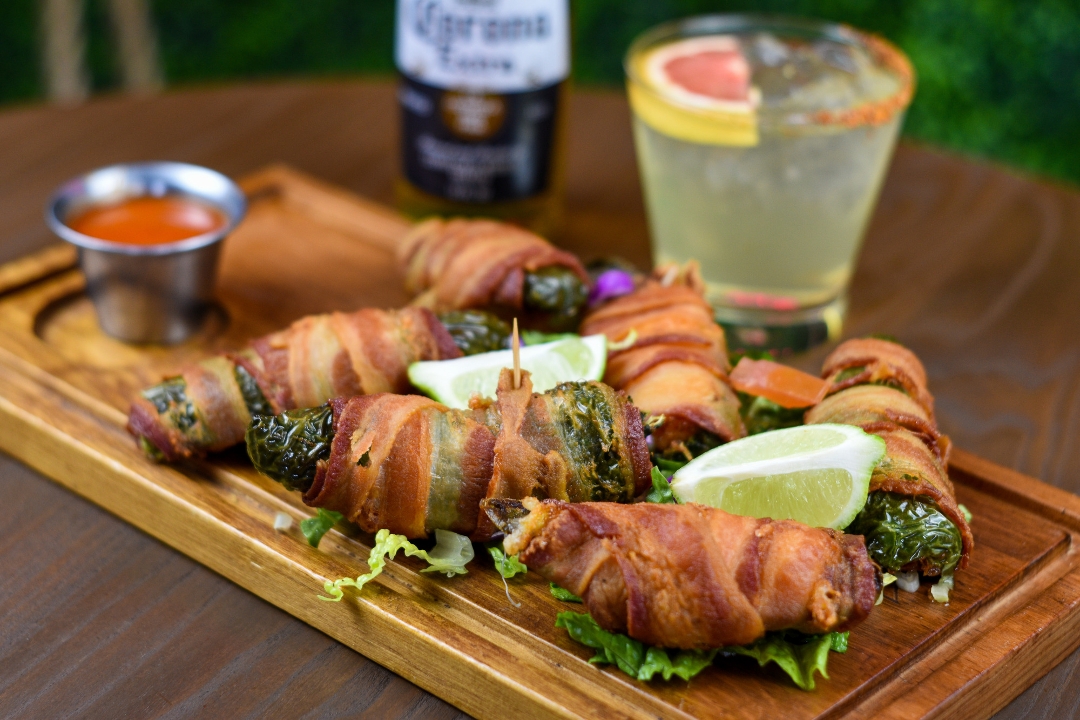 Bacon Wrapped Shrimp.