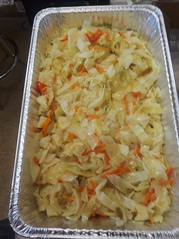 Half Pan Cabbage (Feeds 15 plus ).