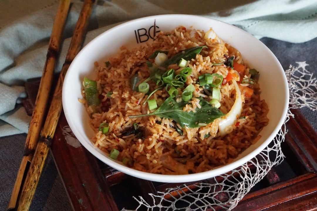 Spicy Thai Basil Fried Rice.