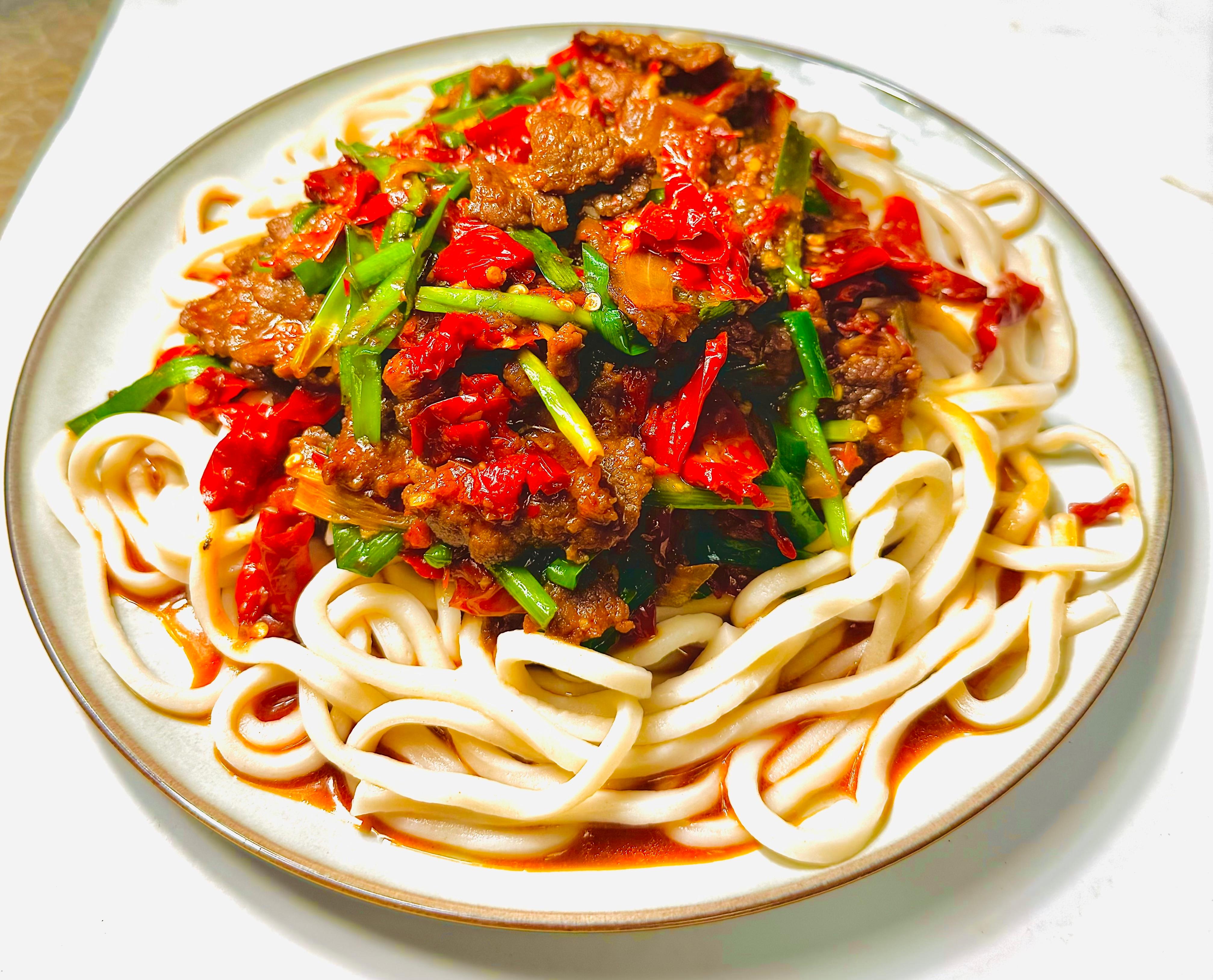 Special Chili Laghman 辣皮子拌面 🌶️.