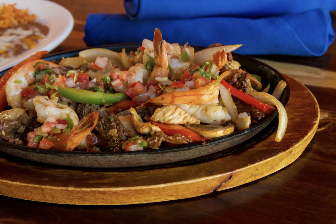 Chicken & Shrimp Fajitas.