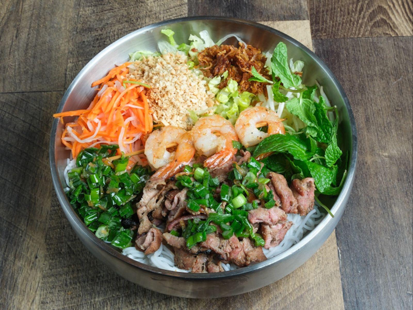 Char-Broiled Pork & Prawn.