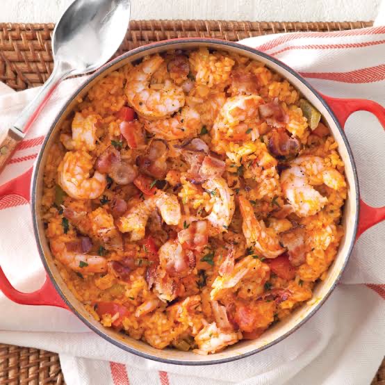Shrimp and Bacon Rice.