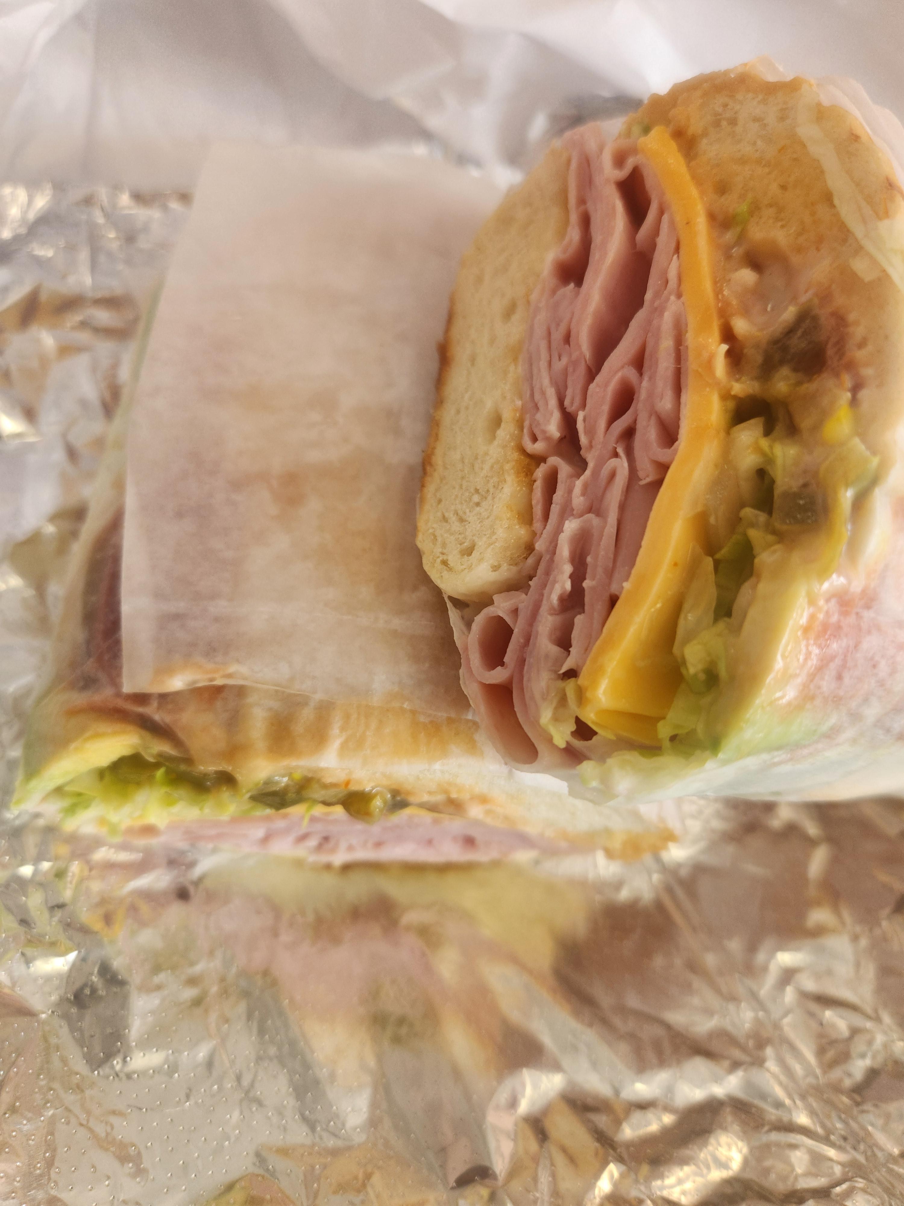 Ham & Cheese on Hero (Sub).