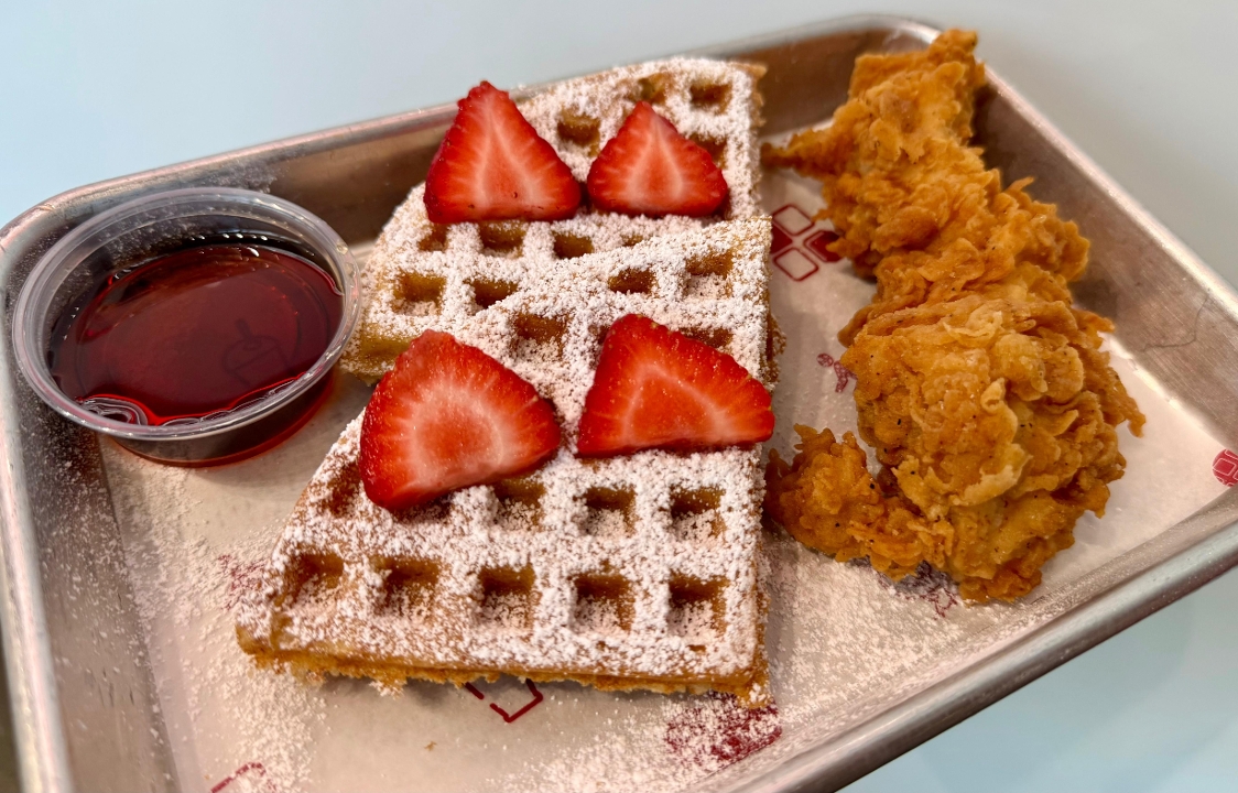 Kids Chicken and Waffles.