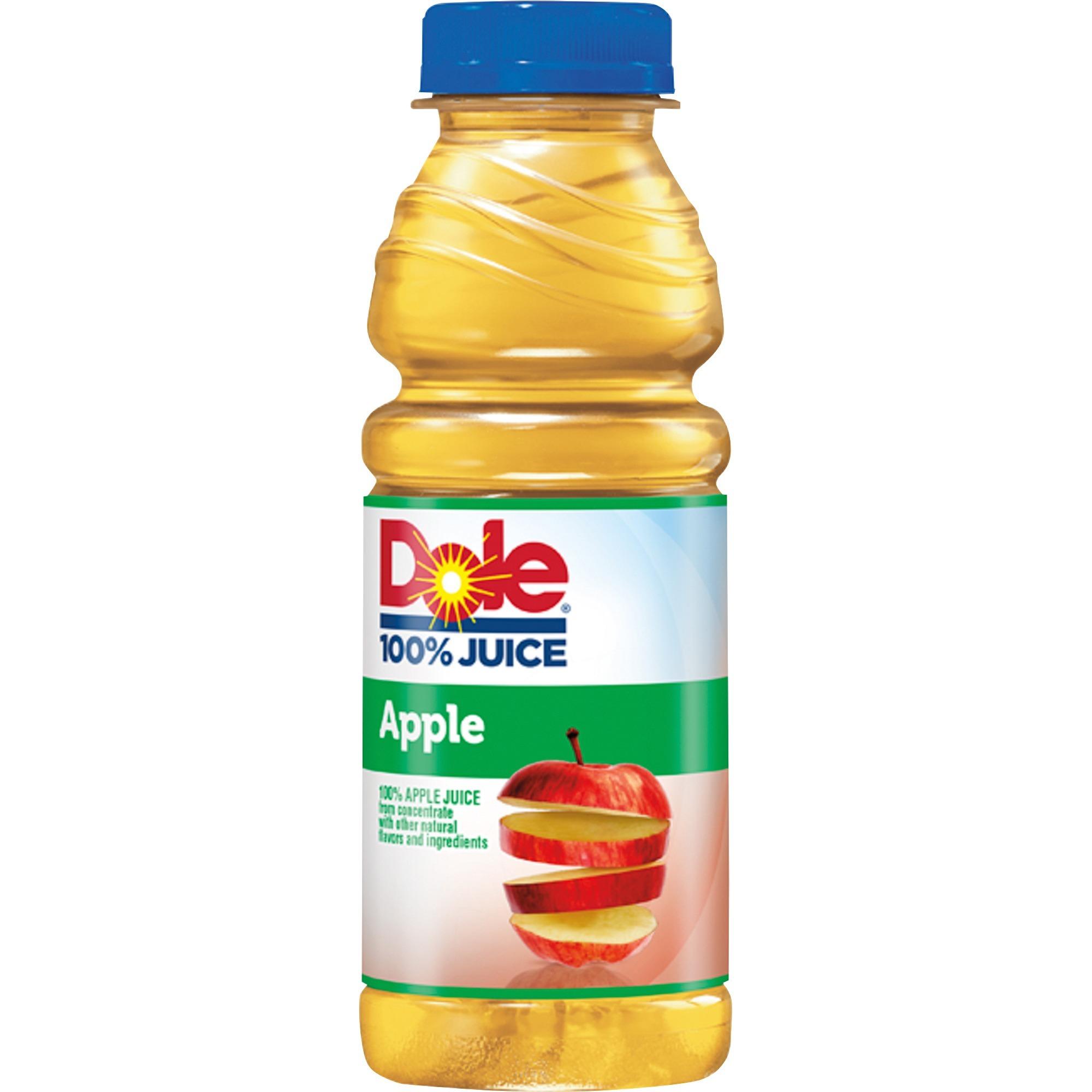 Dole Bottled Apple Juice - 15.20 Fl Oz (450 ML) - Bottle - 12 / Carton.