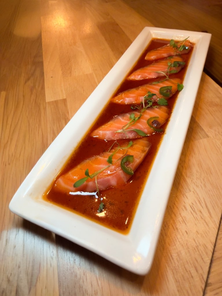 T - Spicy Salmon Crudo.