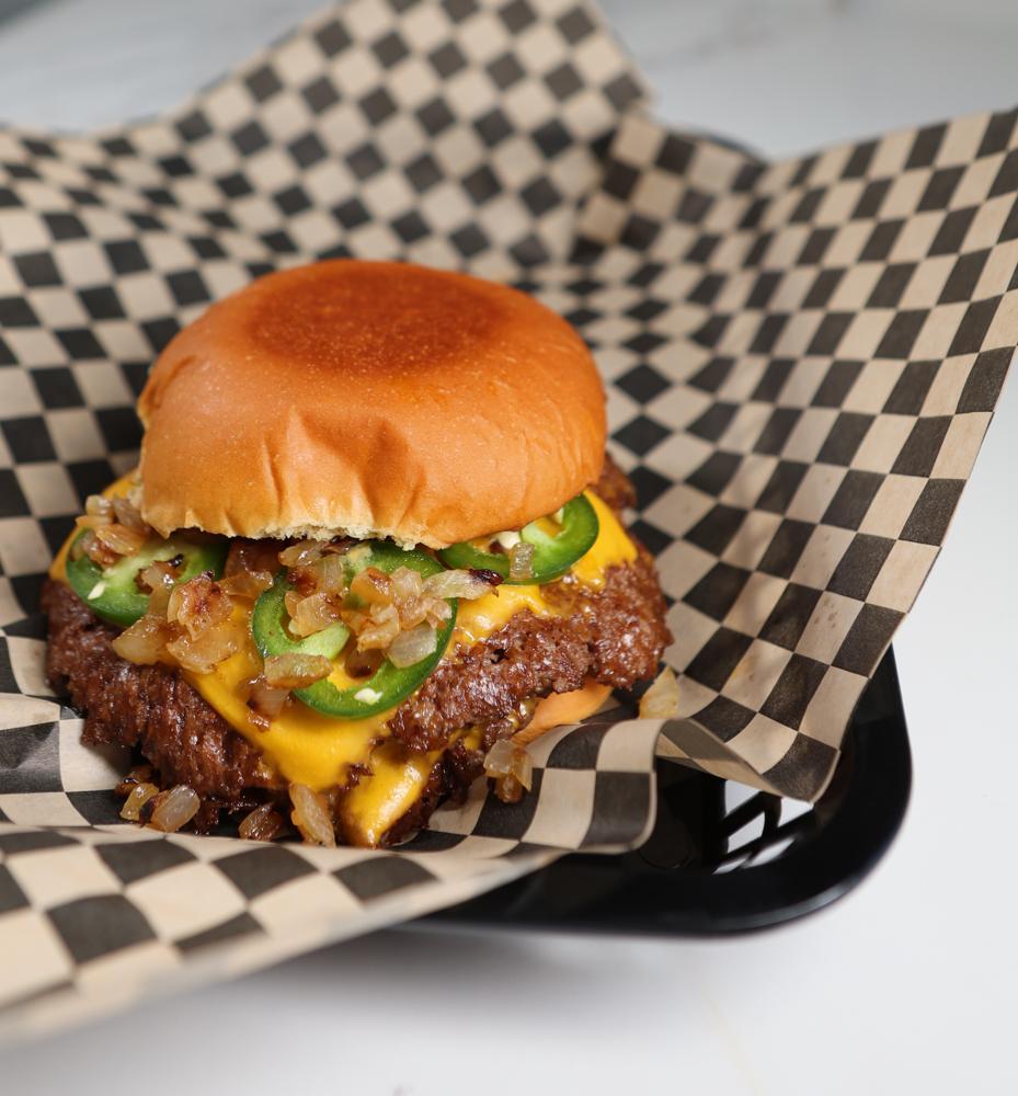 1/2 Lb. JalapeÑo Double Smash Wagyu Cheeseburger.