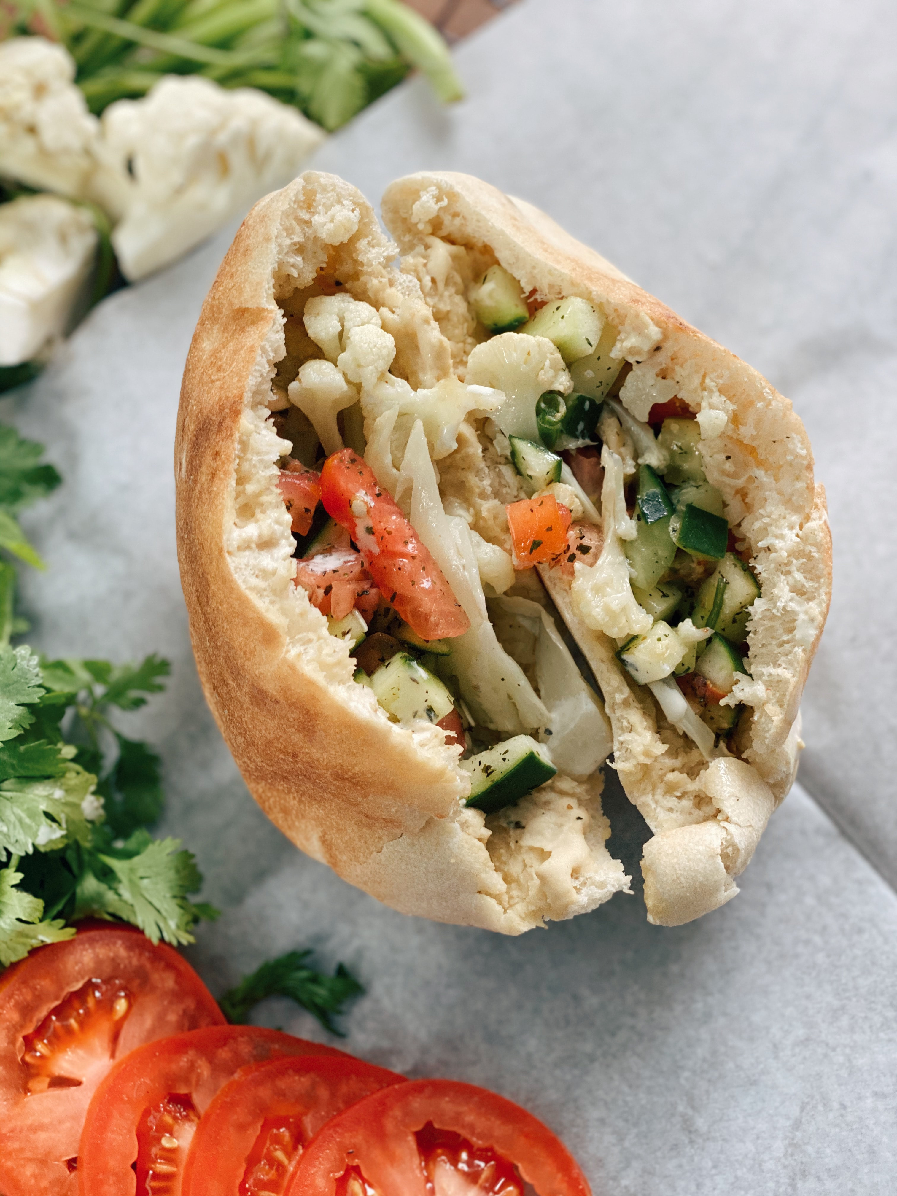 Cauliflower Sandwich.