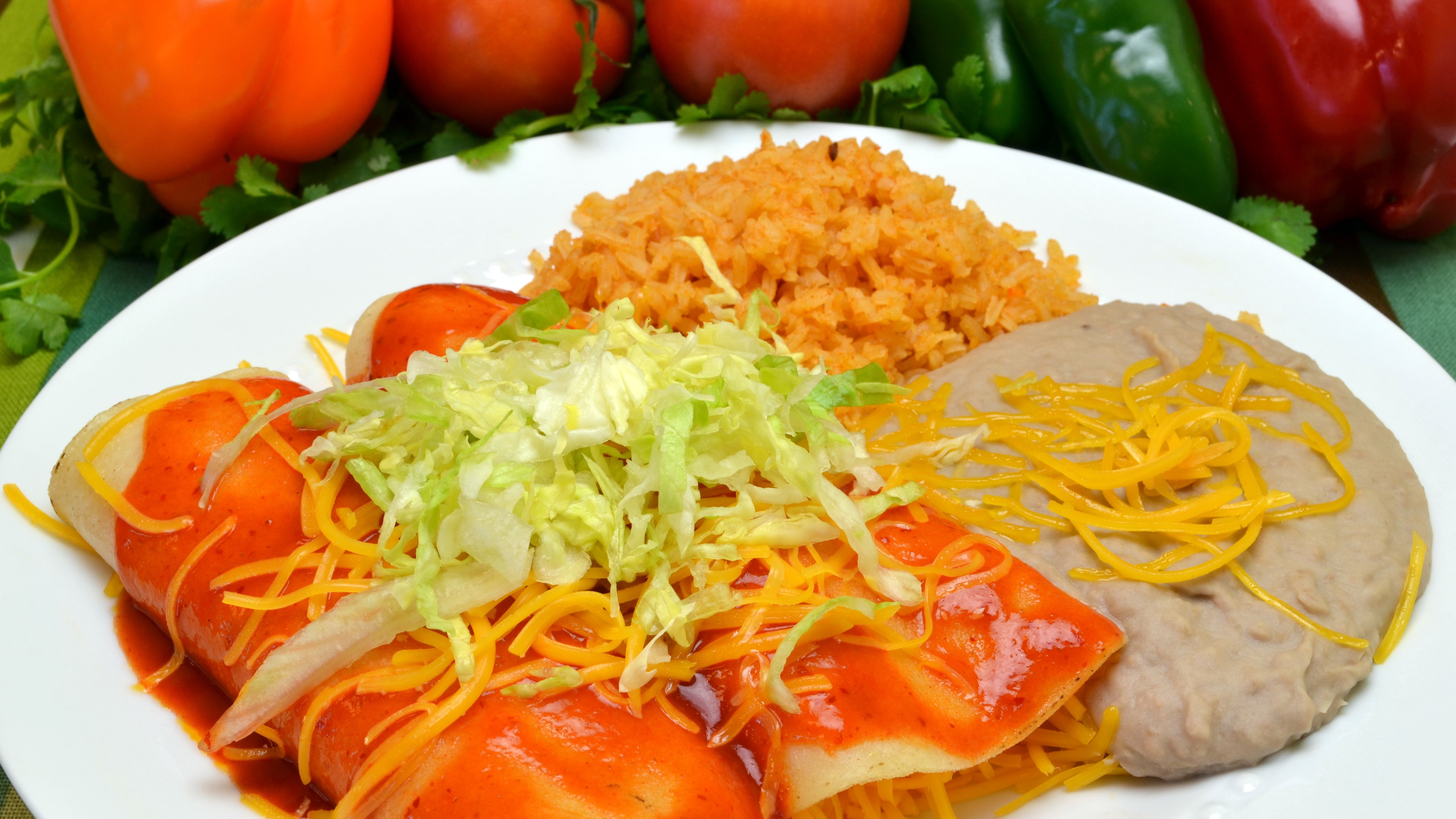 #3 Two Enchiladas Combo.