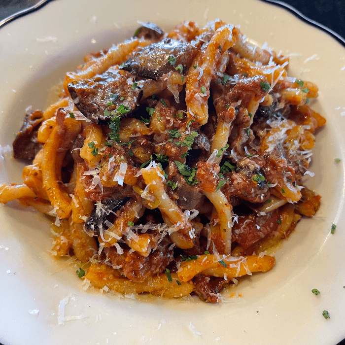 Gemelli Caponata.