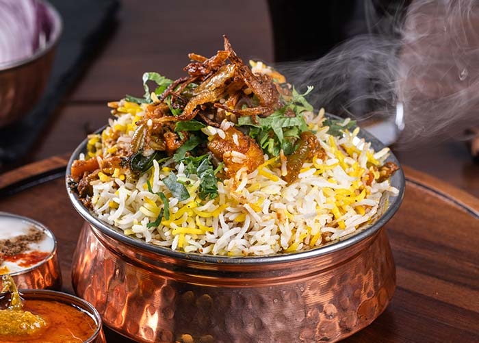 Paneer Hyderabadi Dum Biryani 1/4 tray.