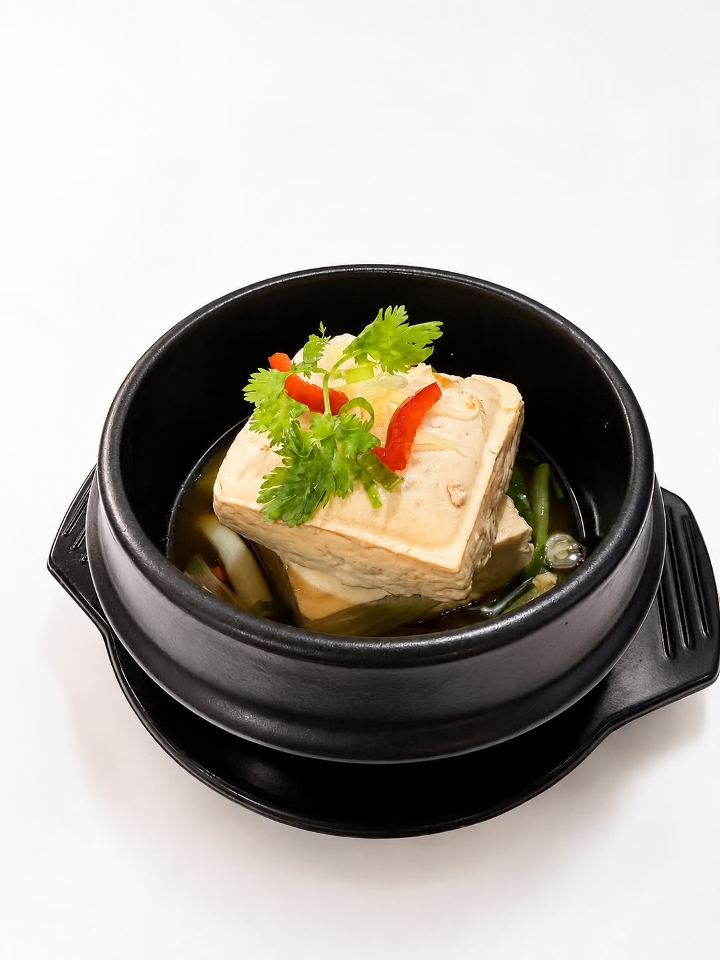 Vegan Soy-Braised Tofu Hot Pot.
