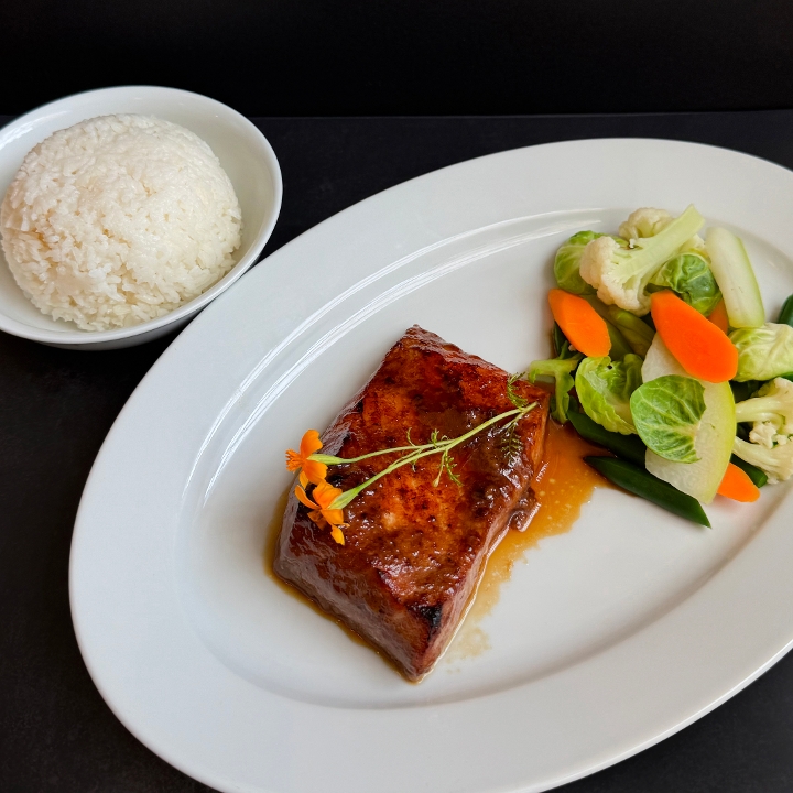 Baked Atlantic Salmon.
