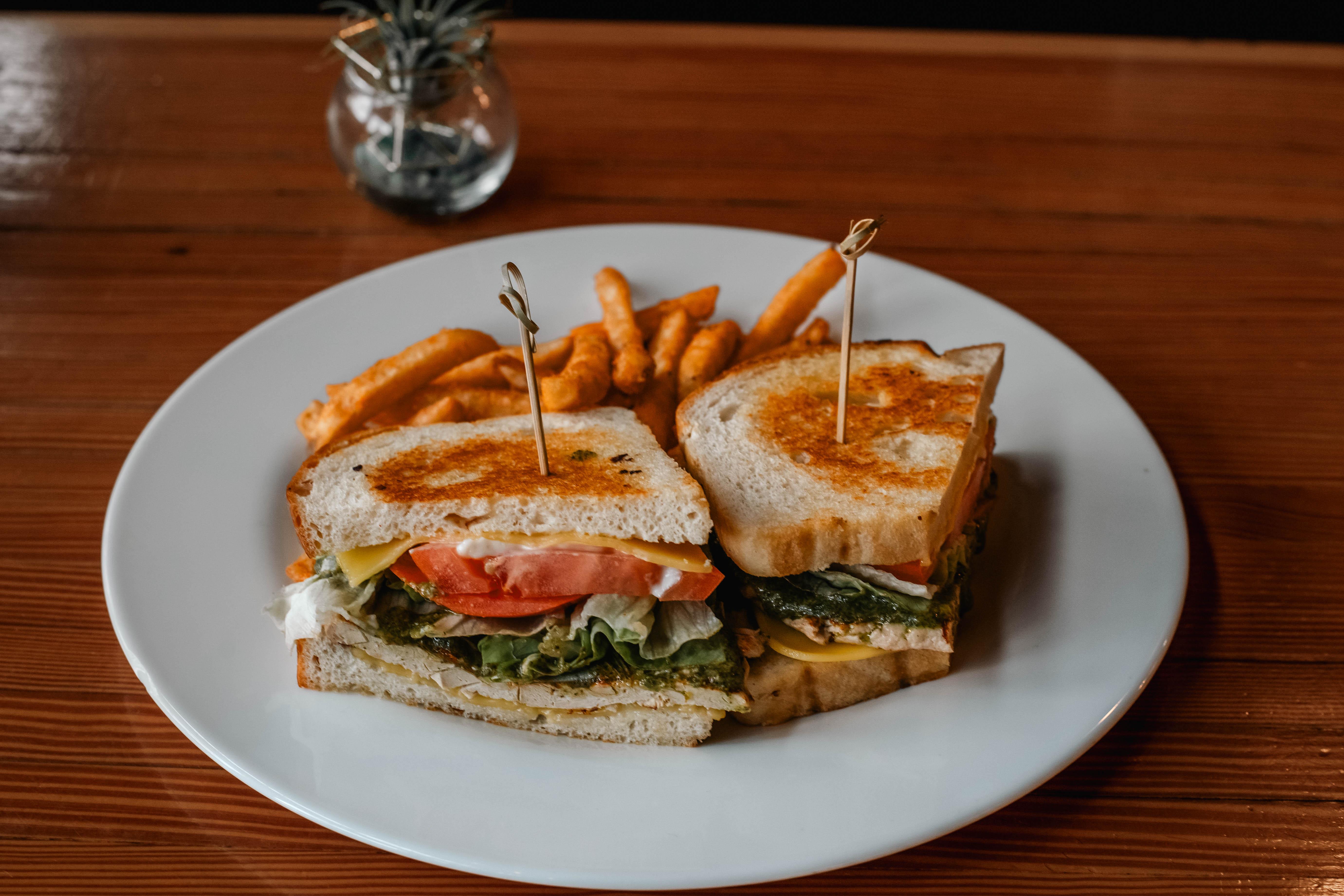 Chiggen Pesto Sandwich.