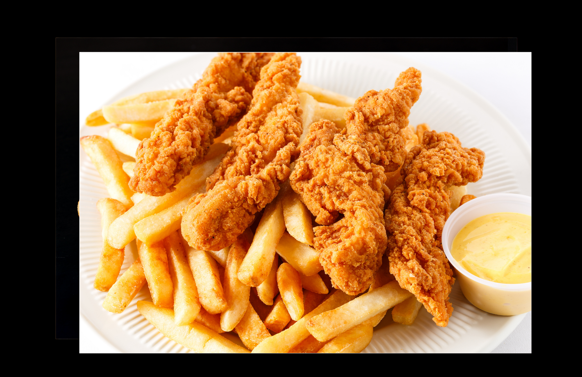 Tenders (4 pieces + Fries & 12oz Soda.).