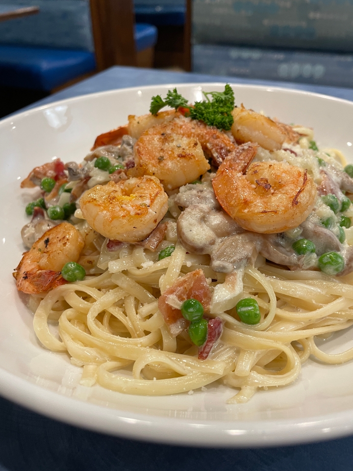 Shrimp Carbonara.