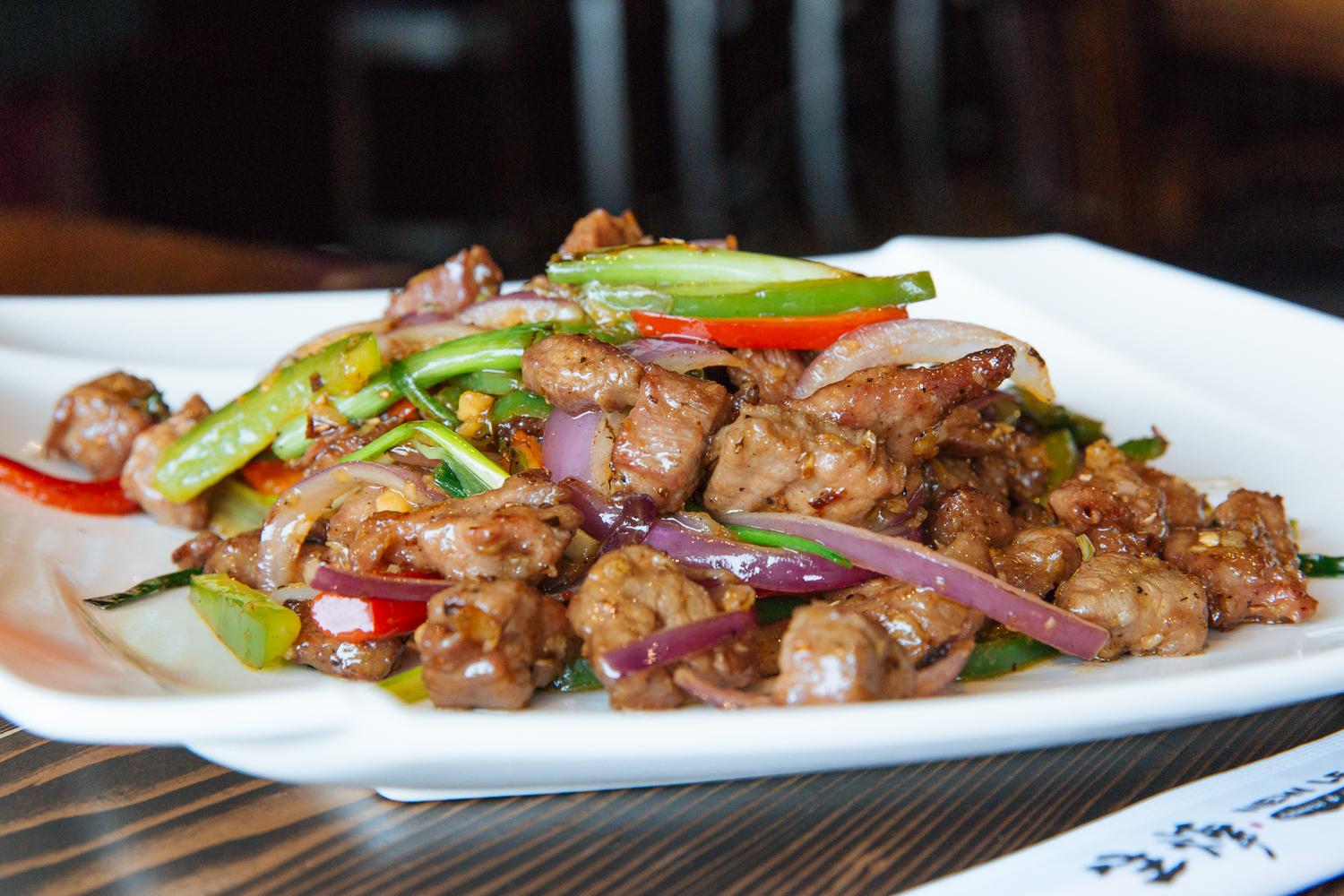 Wok-fried Lemongrass Beef.