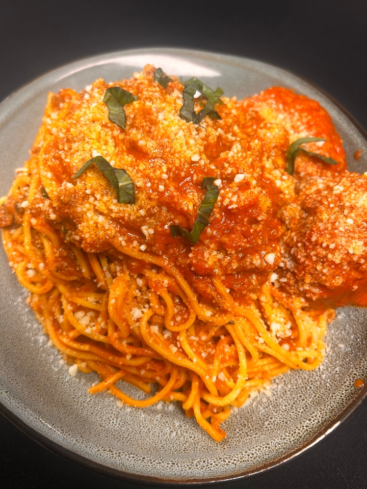 Spaghetti Bolognese with Meatballs.