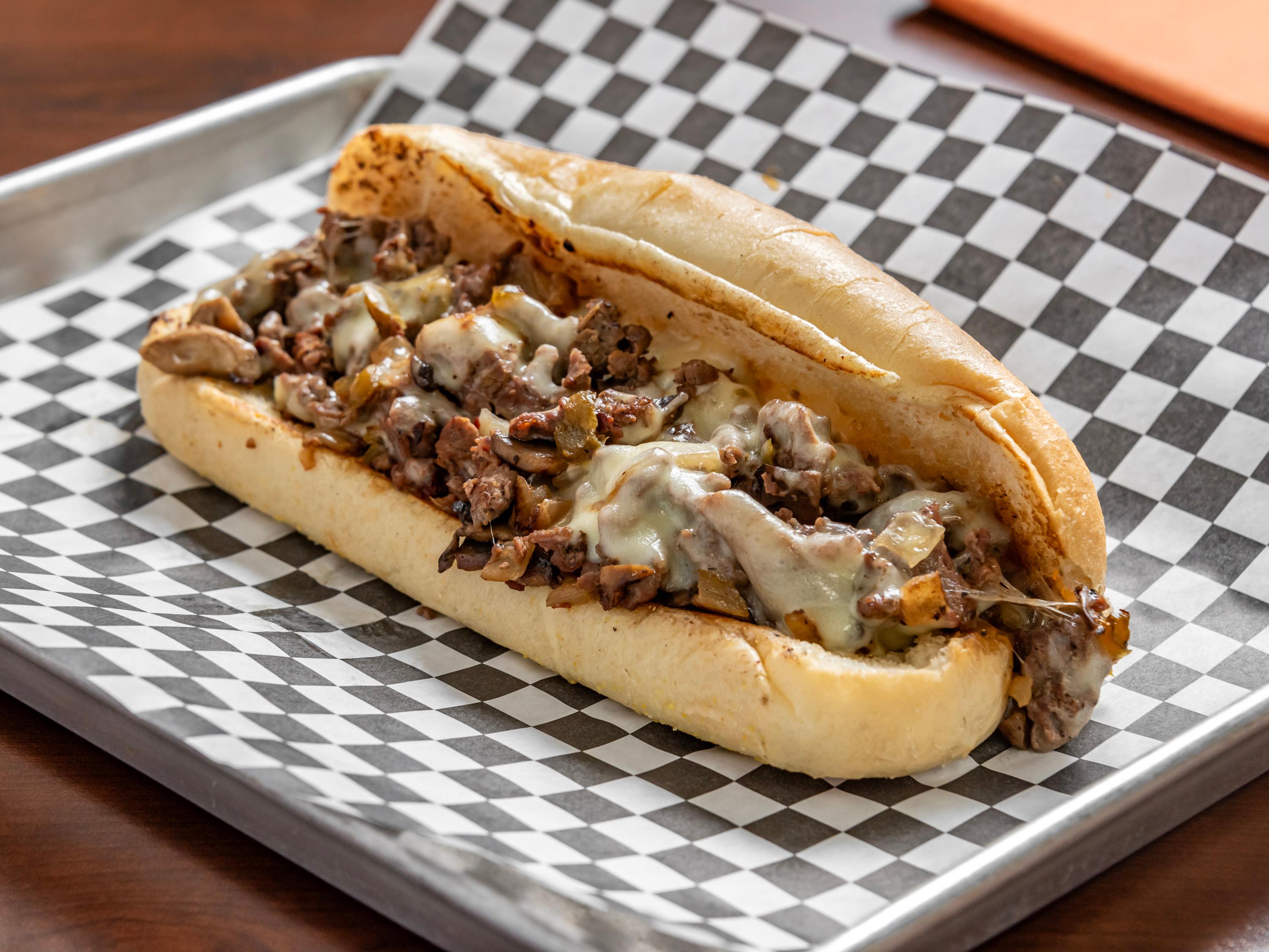 The Mushroom Pepper Philly Cheesesteak.