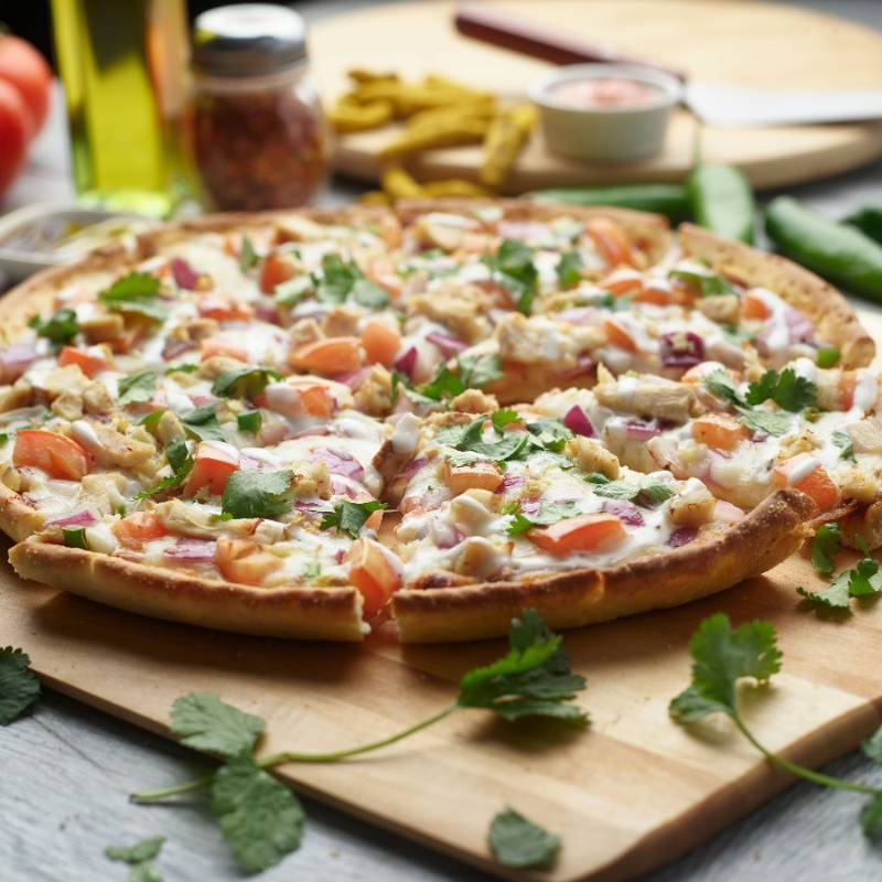 Halal Bombay BBQ Pizzatwist.