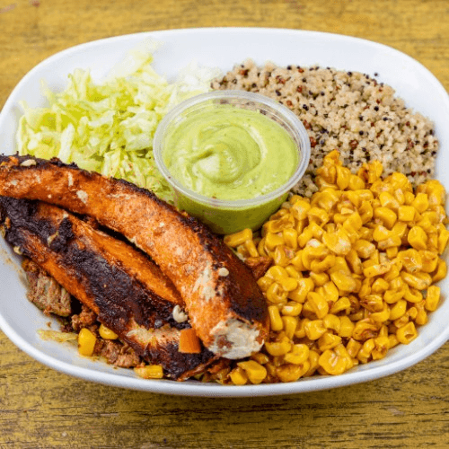 Grilled Fish Quinoa Bowl.
