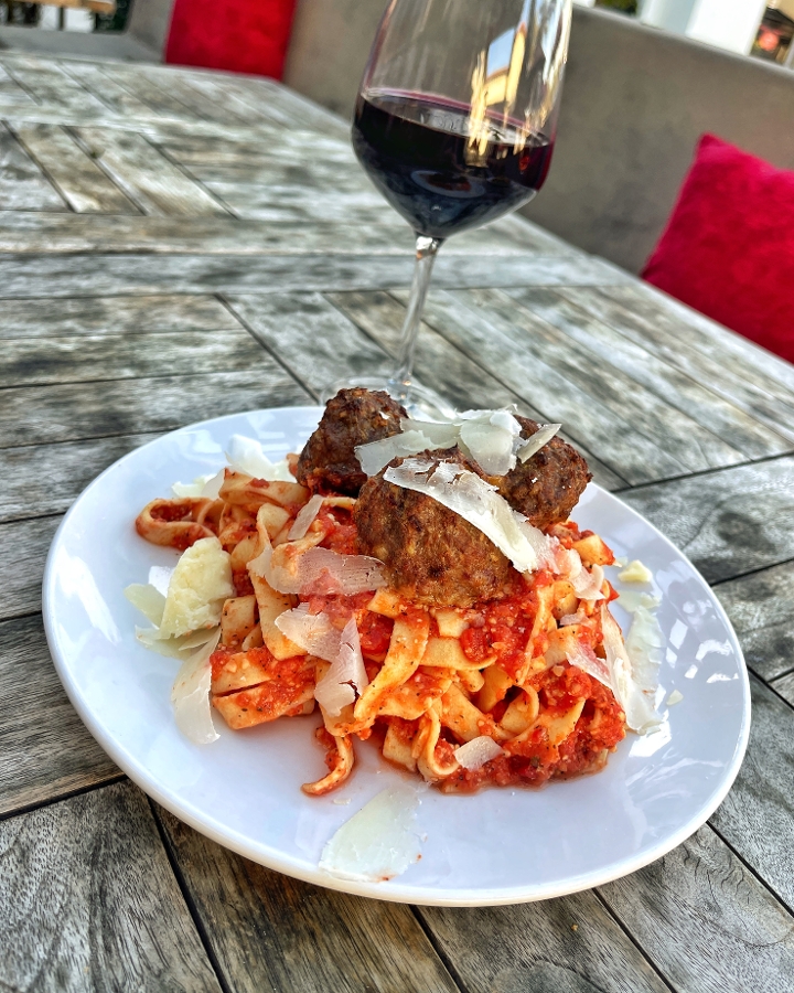 Fettuccine & meatballs.