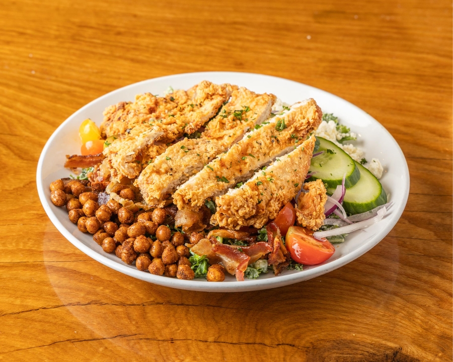 Fried Chicken Kale Cobb Salad.
