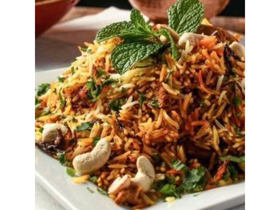 Vegetable biryani.