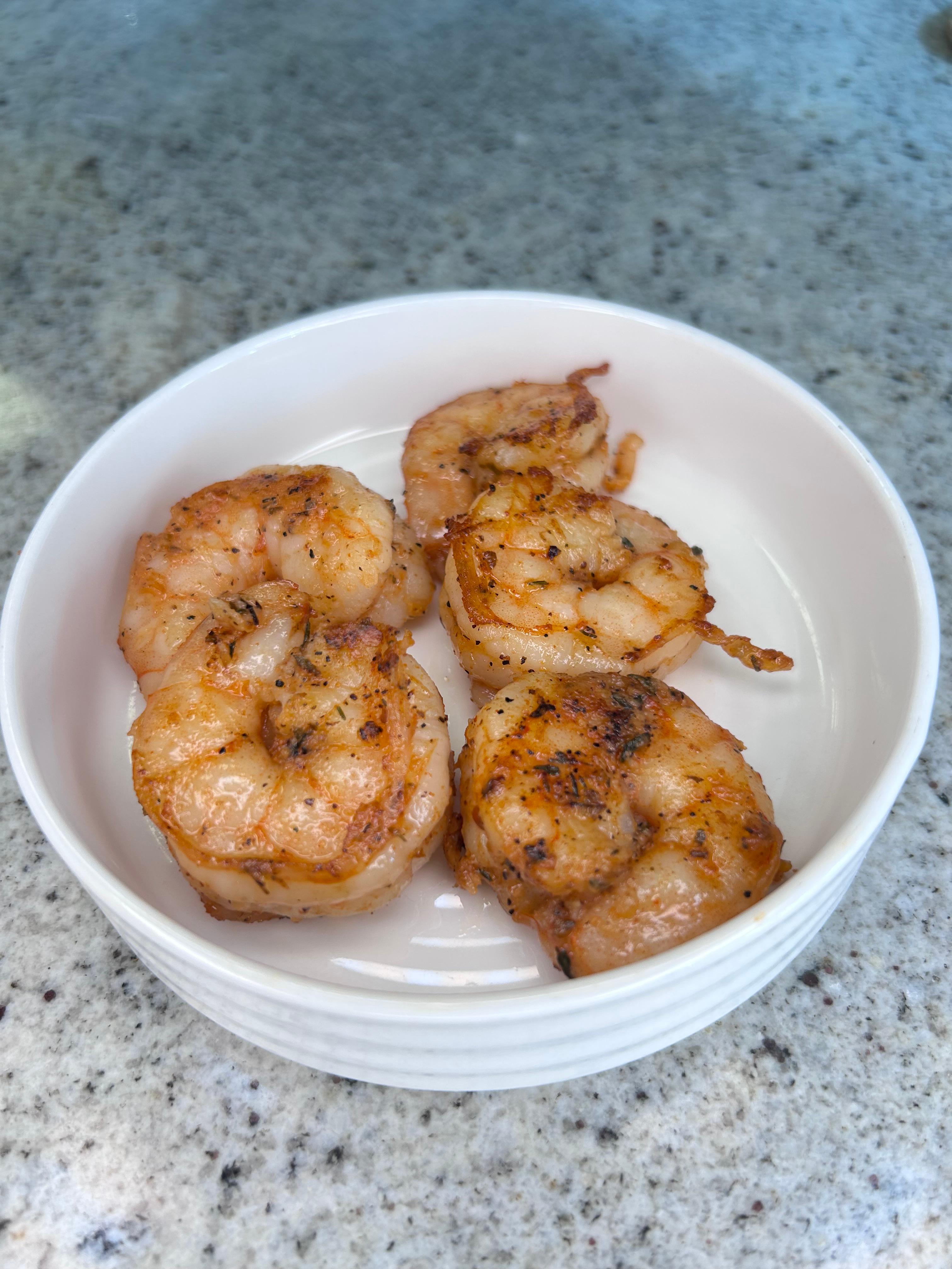 5 Grilled Shrimp.