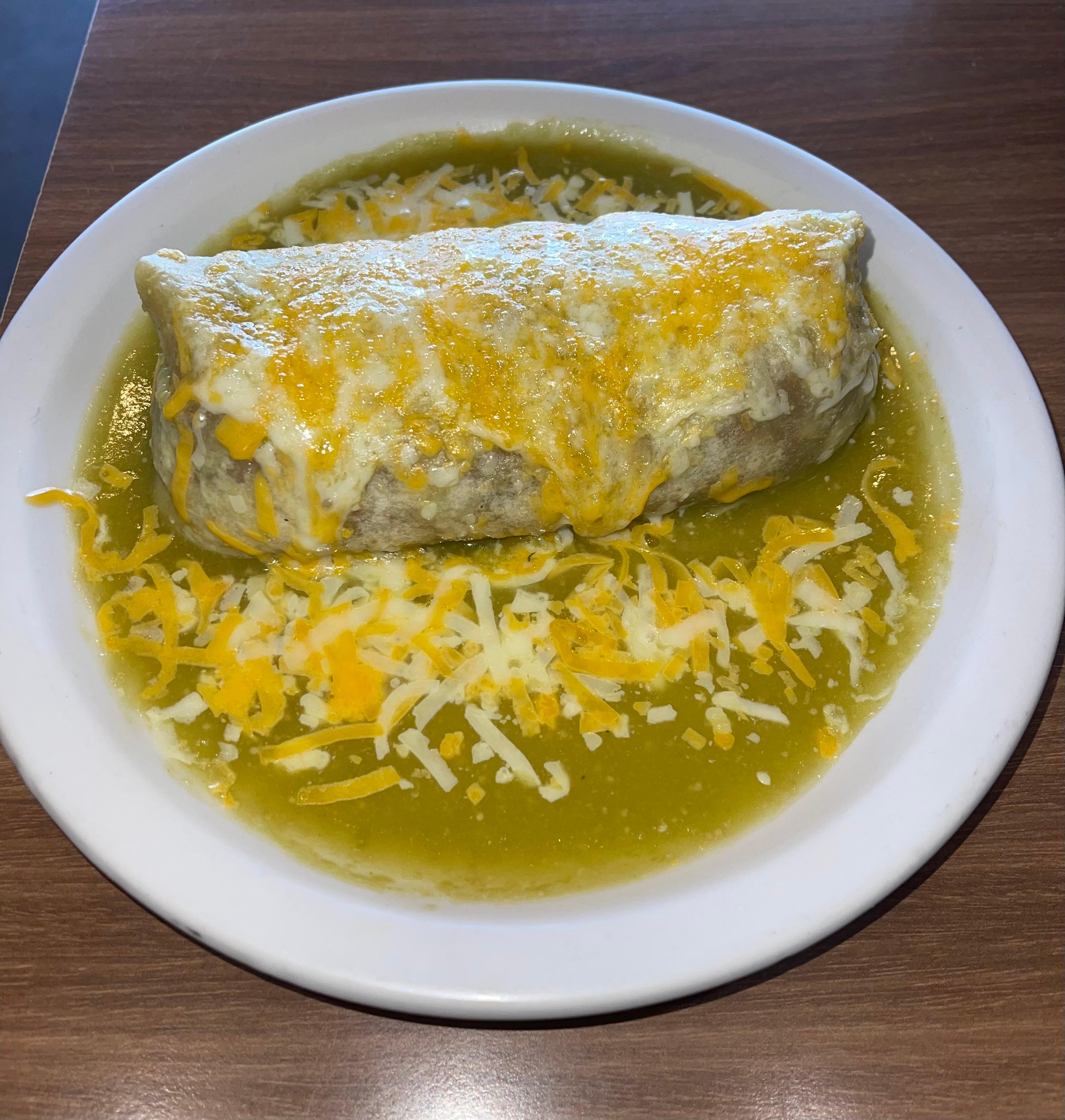 Chile Verde Burrito.