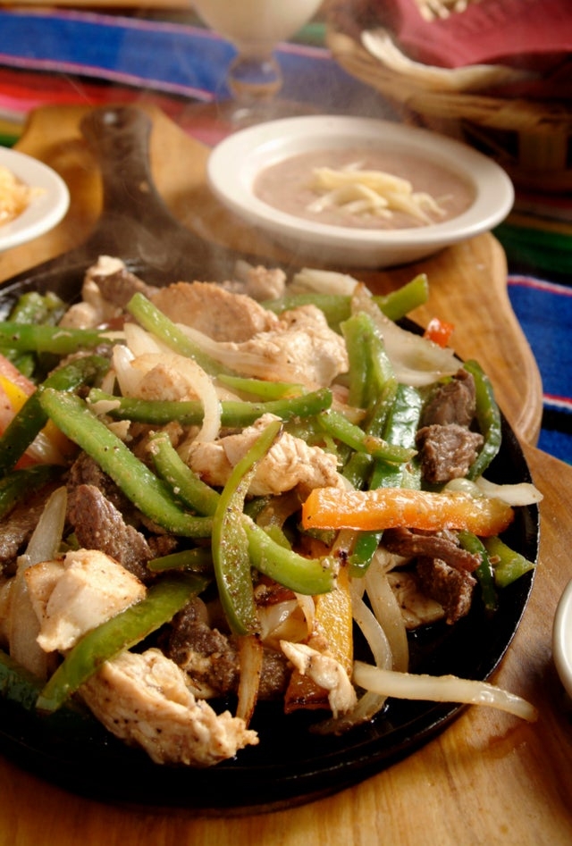 Chicken & Shrimp Fajitas.