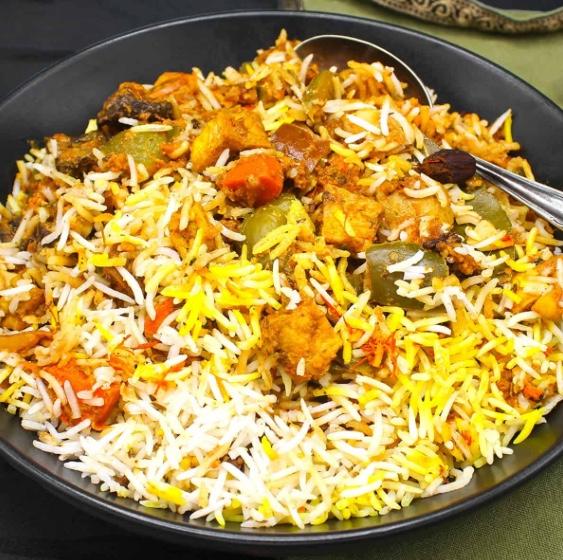 Vegetable biryani.
