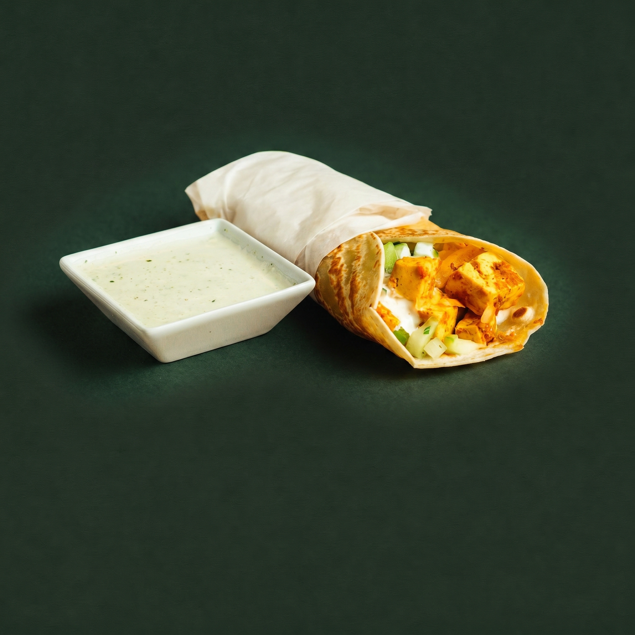 Paneer Tikka Kati Roll.