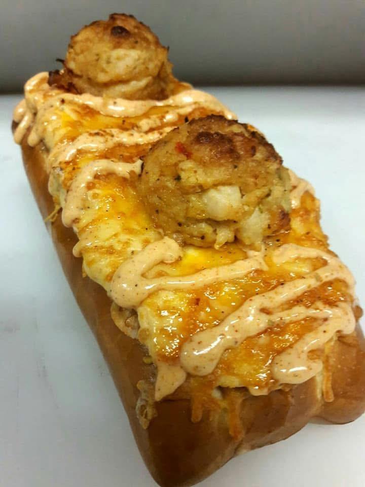 JR Supreme Crab Pretzel.