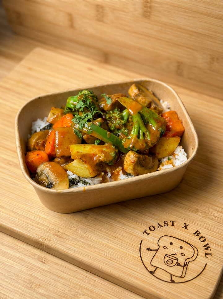 Thai/Malaysian Curry Vegetable Bowl.