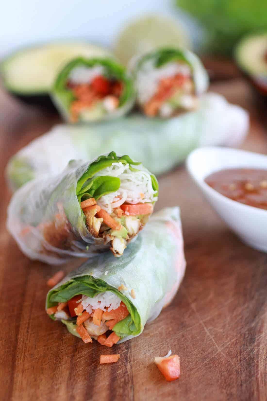 Grilled Chicken Spring Roll.