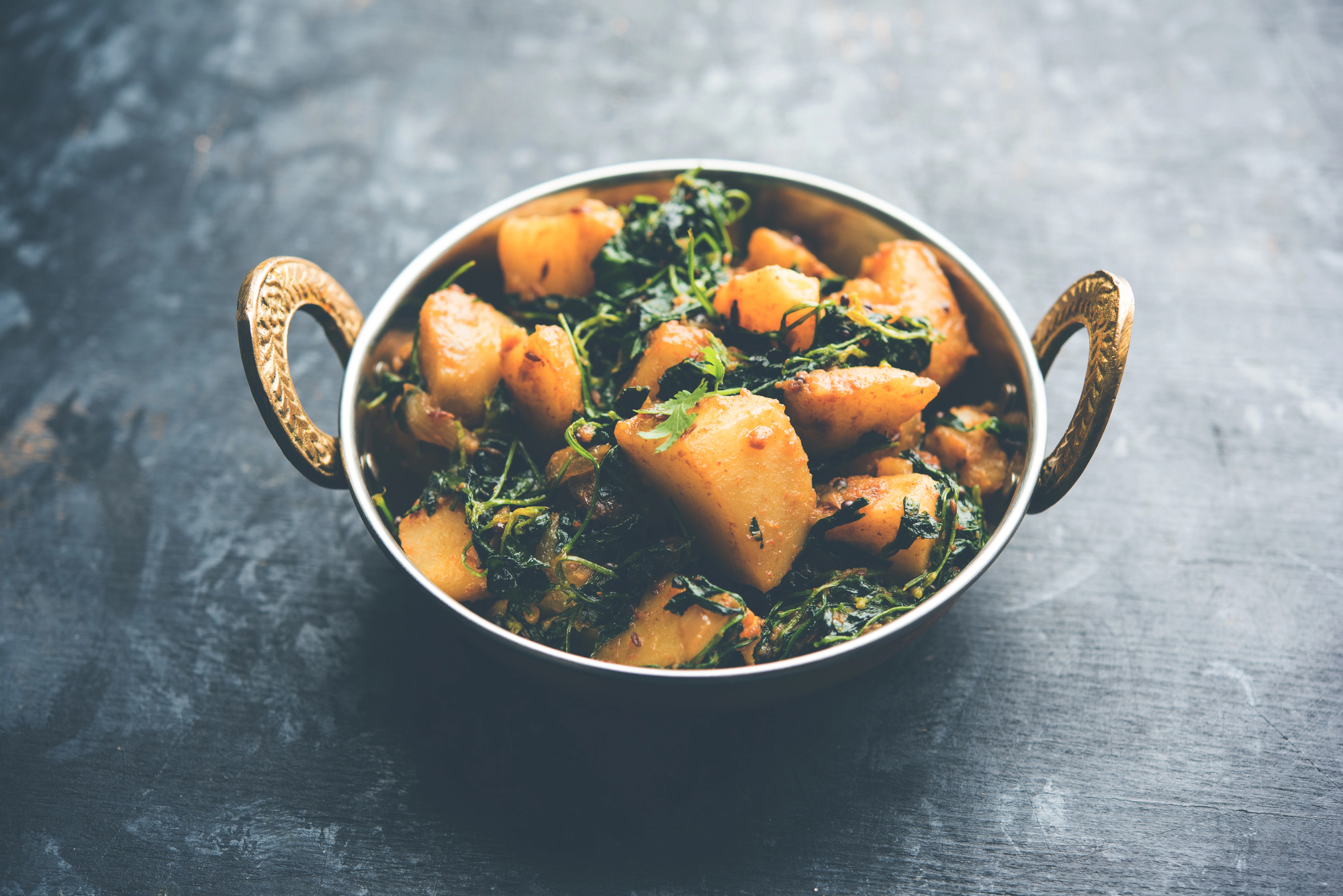 Lunch Aloo Methi - vegan.