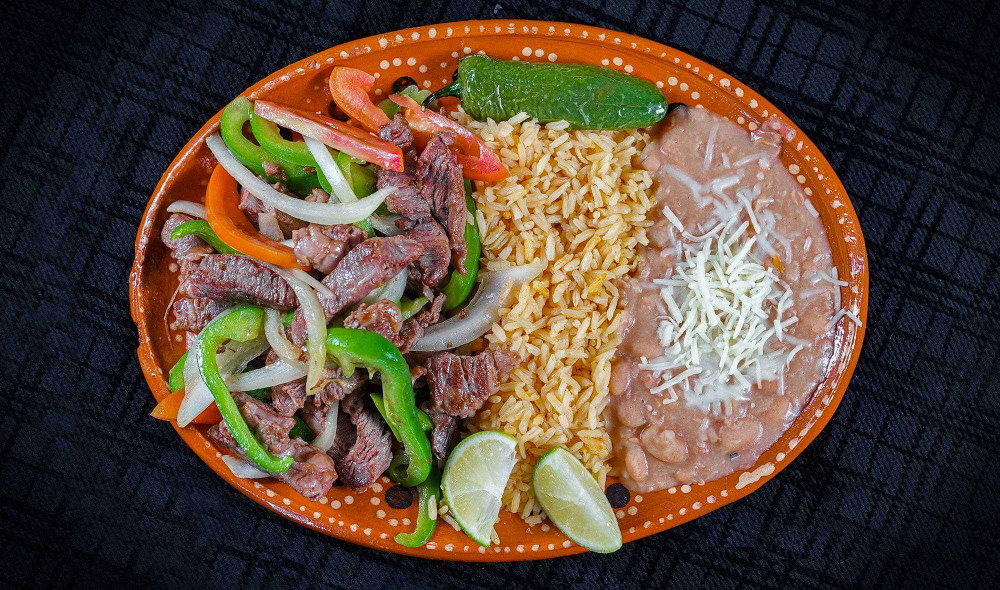 Steak Fajitas Plate.