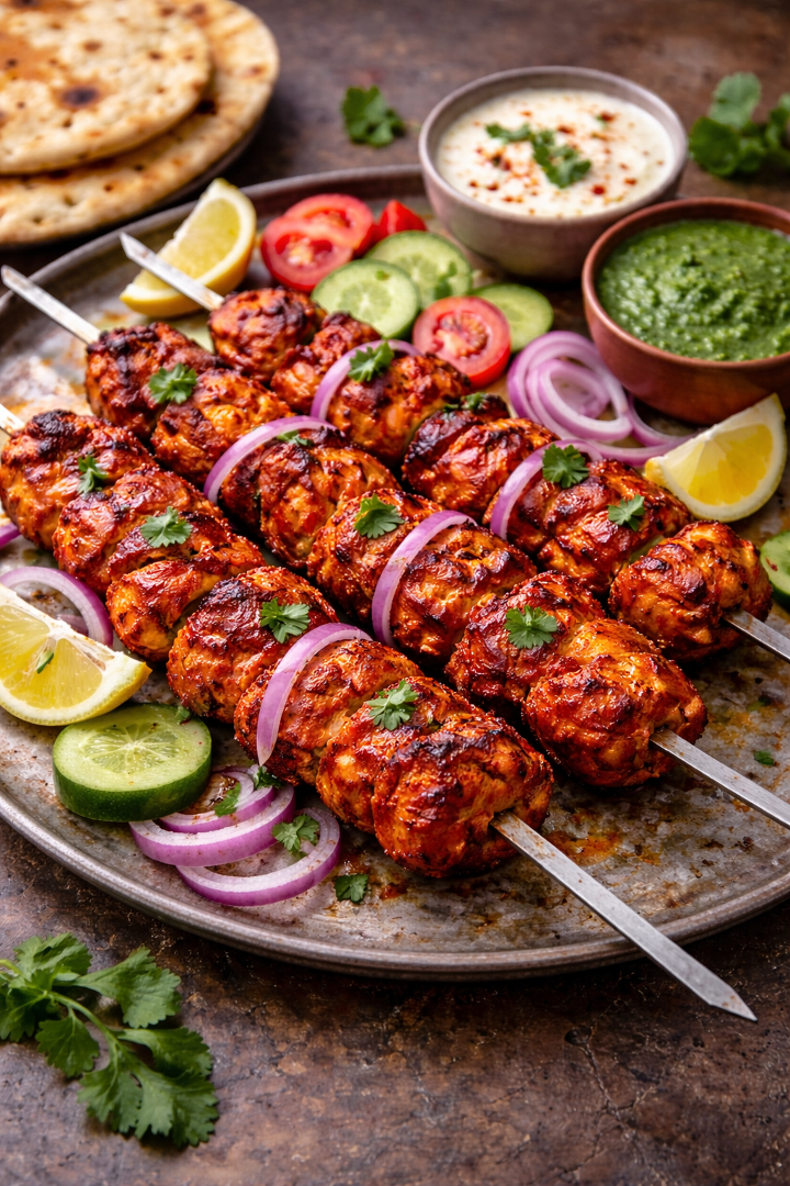 Tandoori Lamb Seekh Kabab.