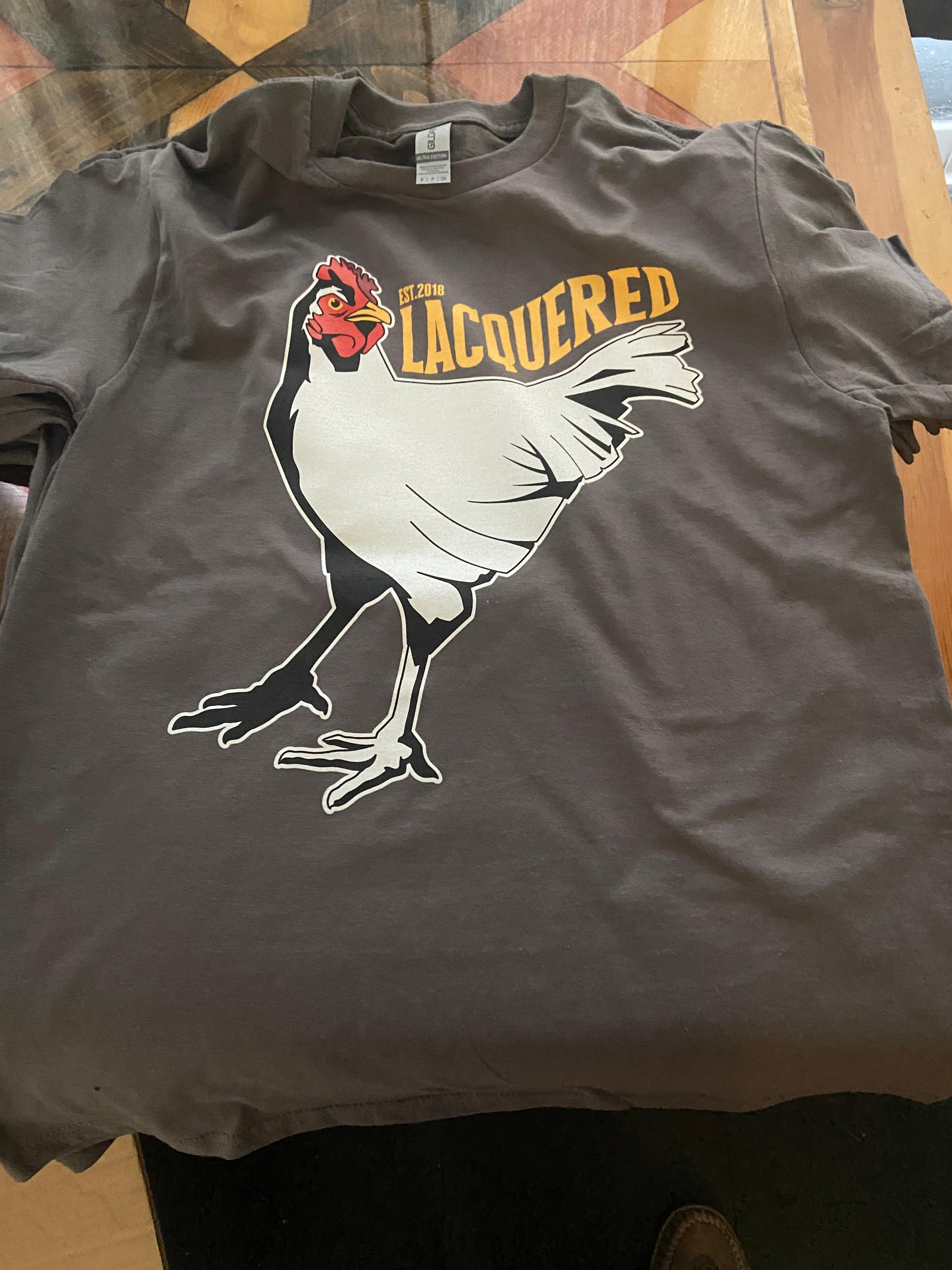 Lacquered T Shirts!! Size Medium.