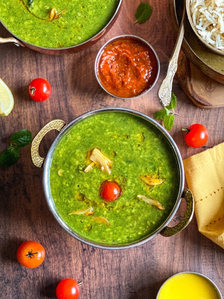 Spinach Dal Tadka.
